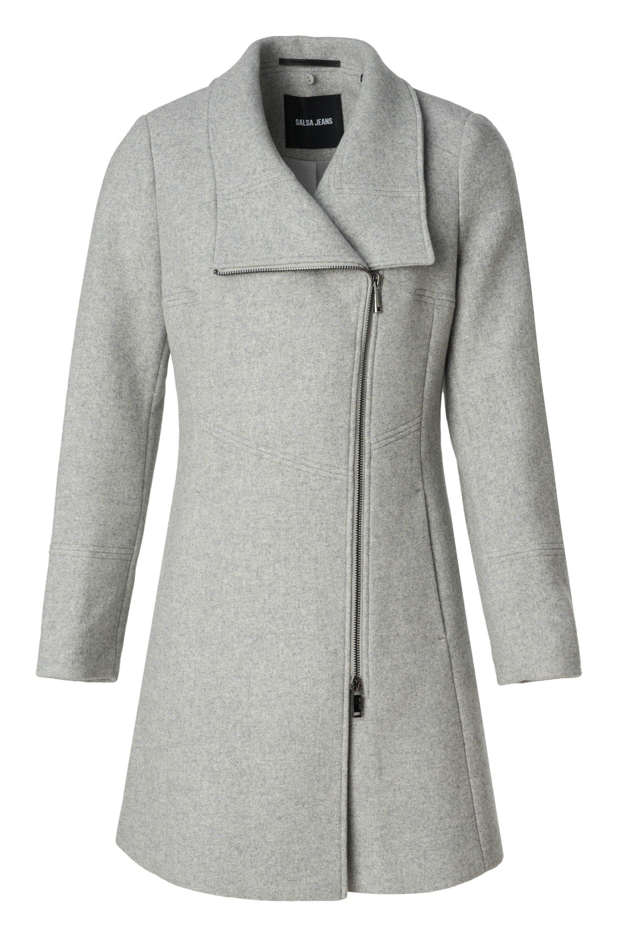 Salsa Jeans Wintermantel in Grijs: voorkant