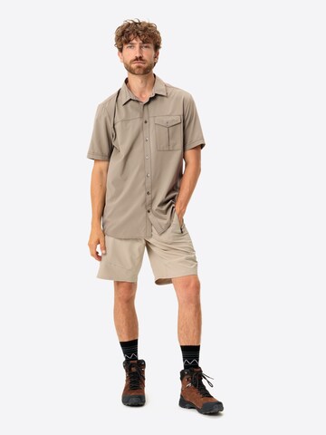 VAUDE Regular fit Athletic button up shirt 'Rosemoor ' in Beige