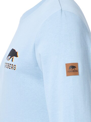 FORSBERG Sweatshirt 'mit kleinem Anaglyph-Logo' in Blau