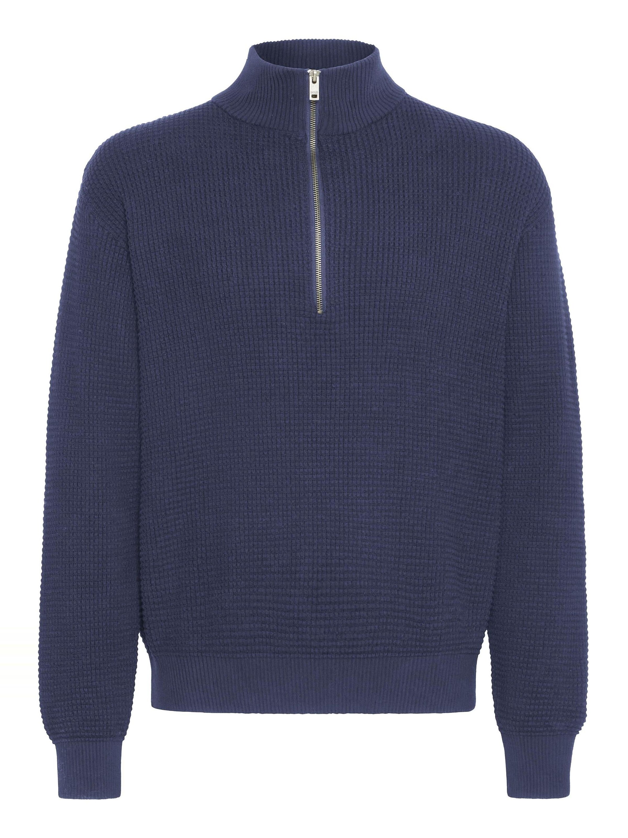 !Solid Troyer ' SDRIVER HALFZIP ' in Blau: Vorderseite