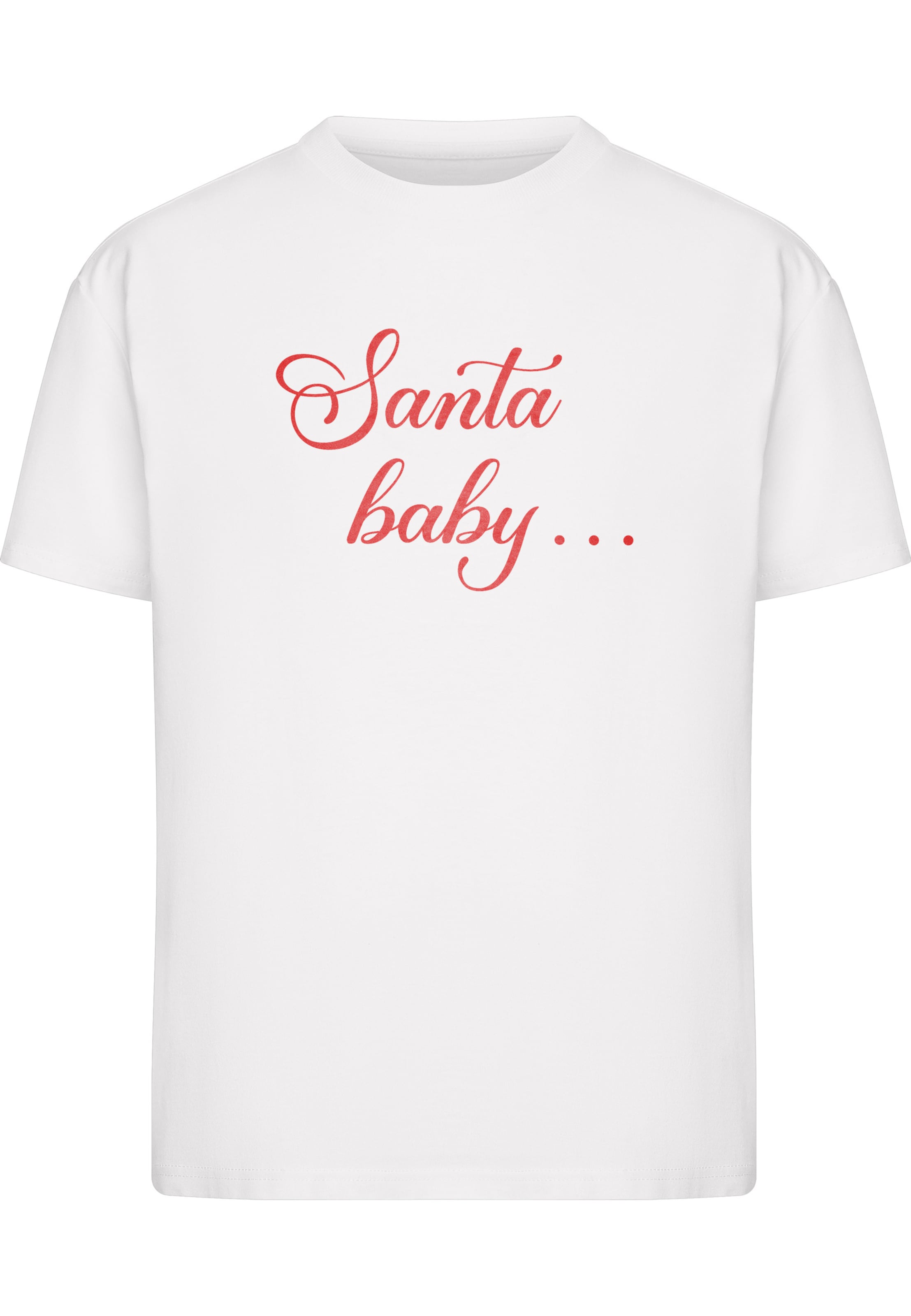 Miss Tee - Camiseta 'Santa Baby' en blanco: frente