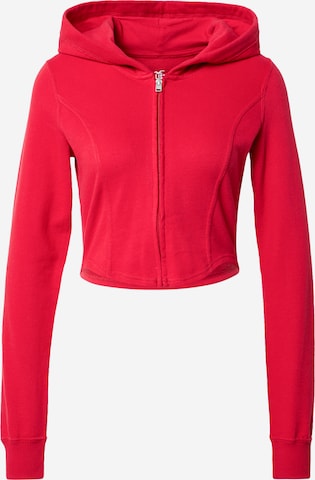 HOLLISTER - Sudadera con cremallera en rojo: frente