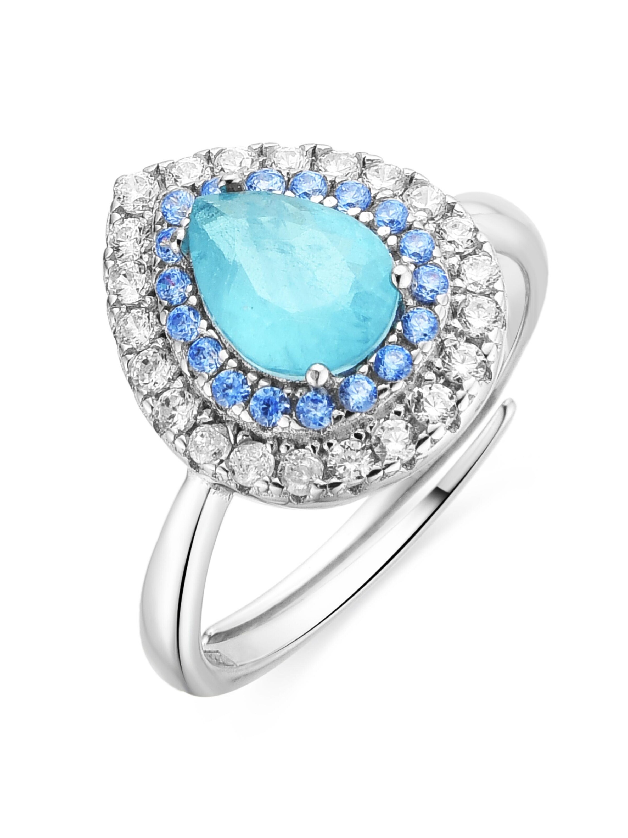 Anello 'ABDE' di Luxenter in argento: frontale