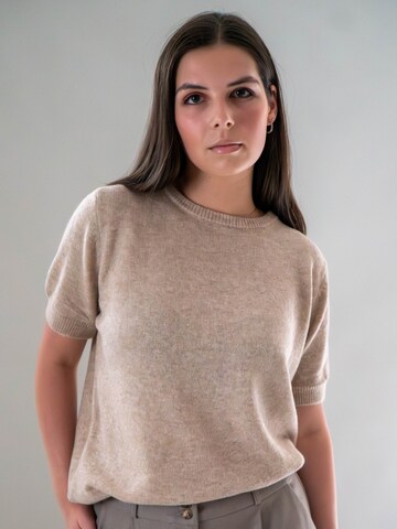 WEARABLE STORIES Pullover 'Nina' in Braun: Vorderseite