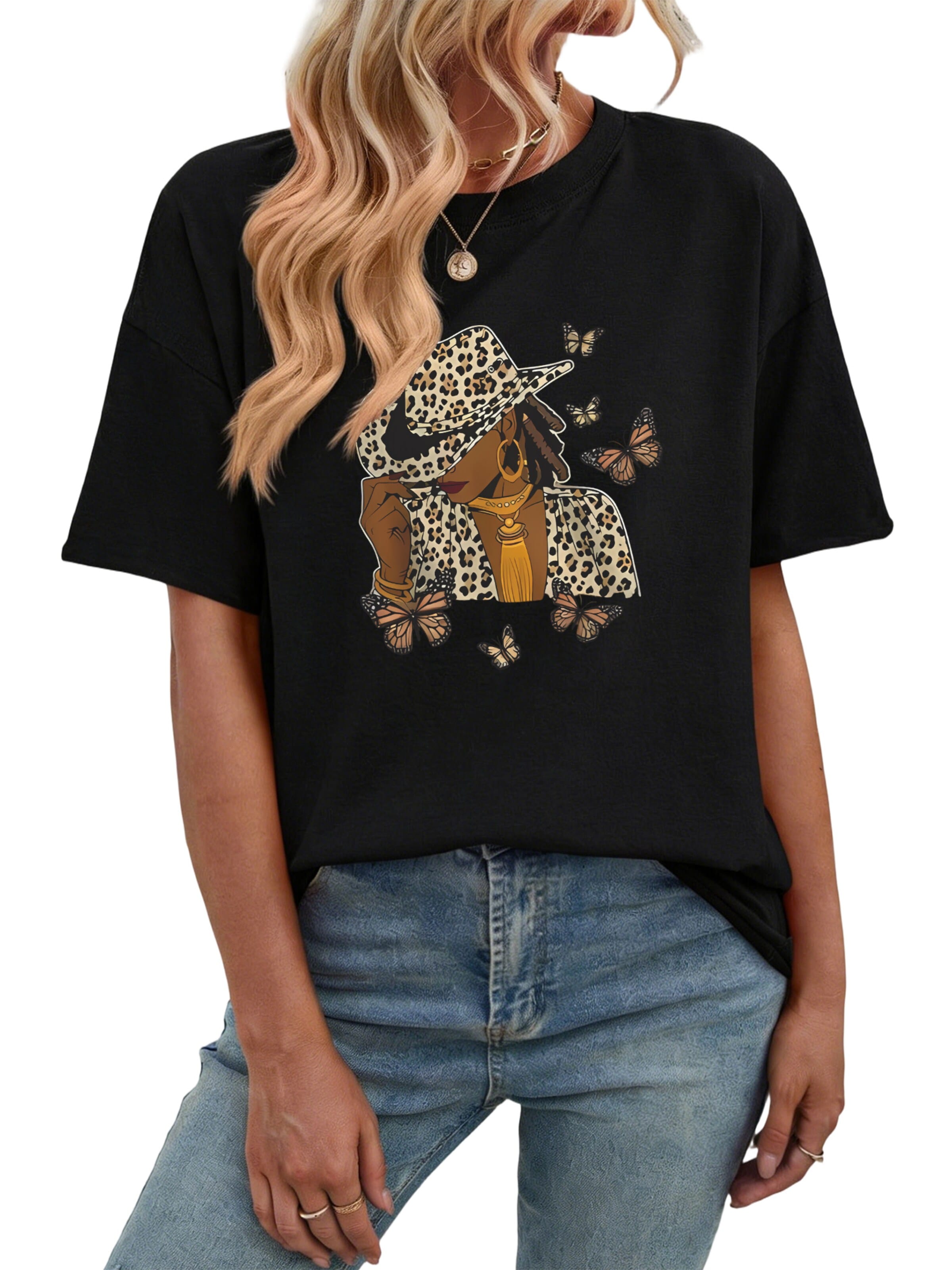 T-shirt GORHEY en noir : devant