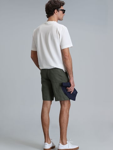 Coupe slim Pantalon 'Zegler' Lufian en vert