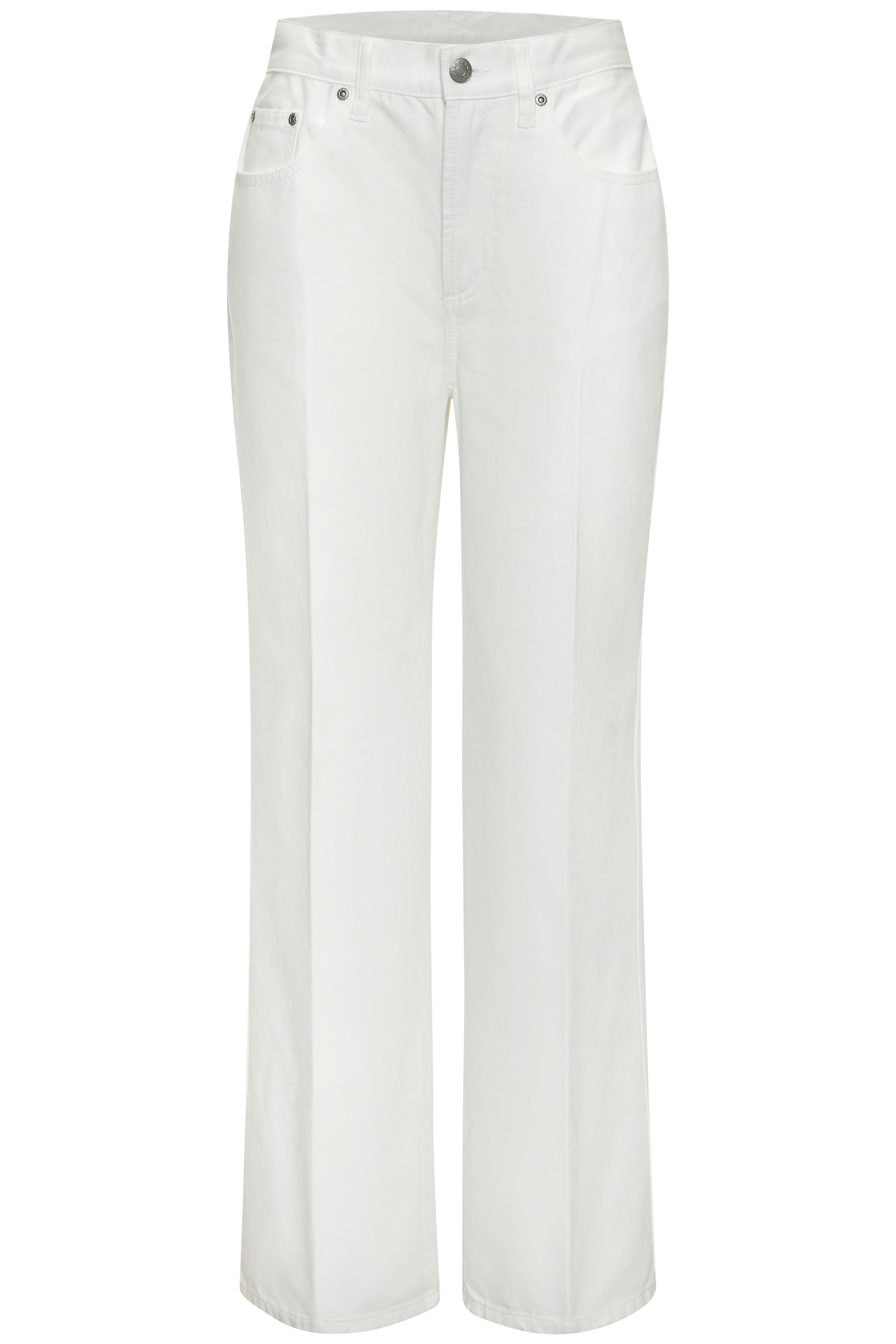 LASCANA Laiad sääred Teksapüksid, värv valge: eest vaates