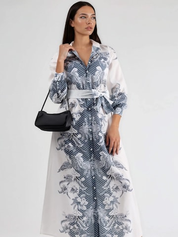 MSN Collection Midi Kleid in Weiß
