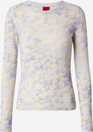 HUGO T-Krekls 'Diralina', krāsa - indigo / dzeltens / gaiši dzeltens, Preces skats