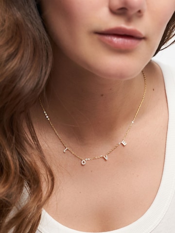 Tamaris Kette 'Silver Love' in Gold: Vorderseite