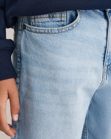 WE Fashion Loosefit Jeans i blå