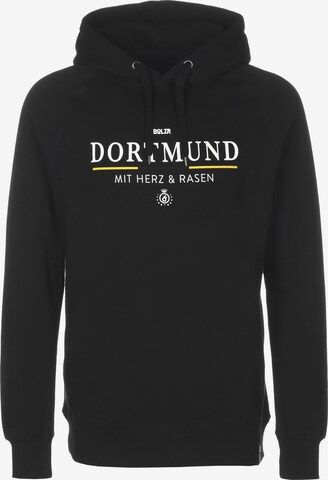 Sweat-shirt 'Dortmund' Bolzr en noir : devant