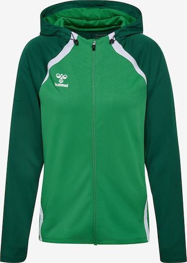 Hummel Sportsweatjacke 'LEAD 2.0' in XXL in tanne / neongrün / weiß, Produktansicht