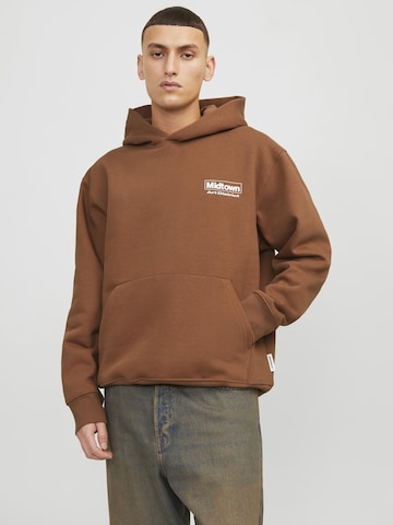 Sweat-shirt JACK & JONES en marron : devant