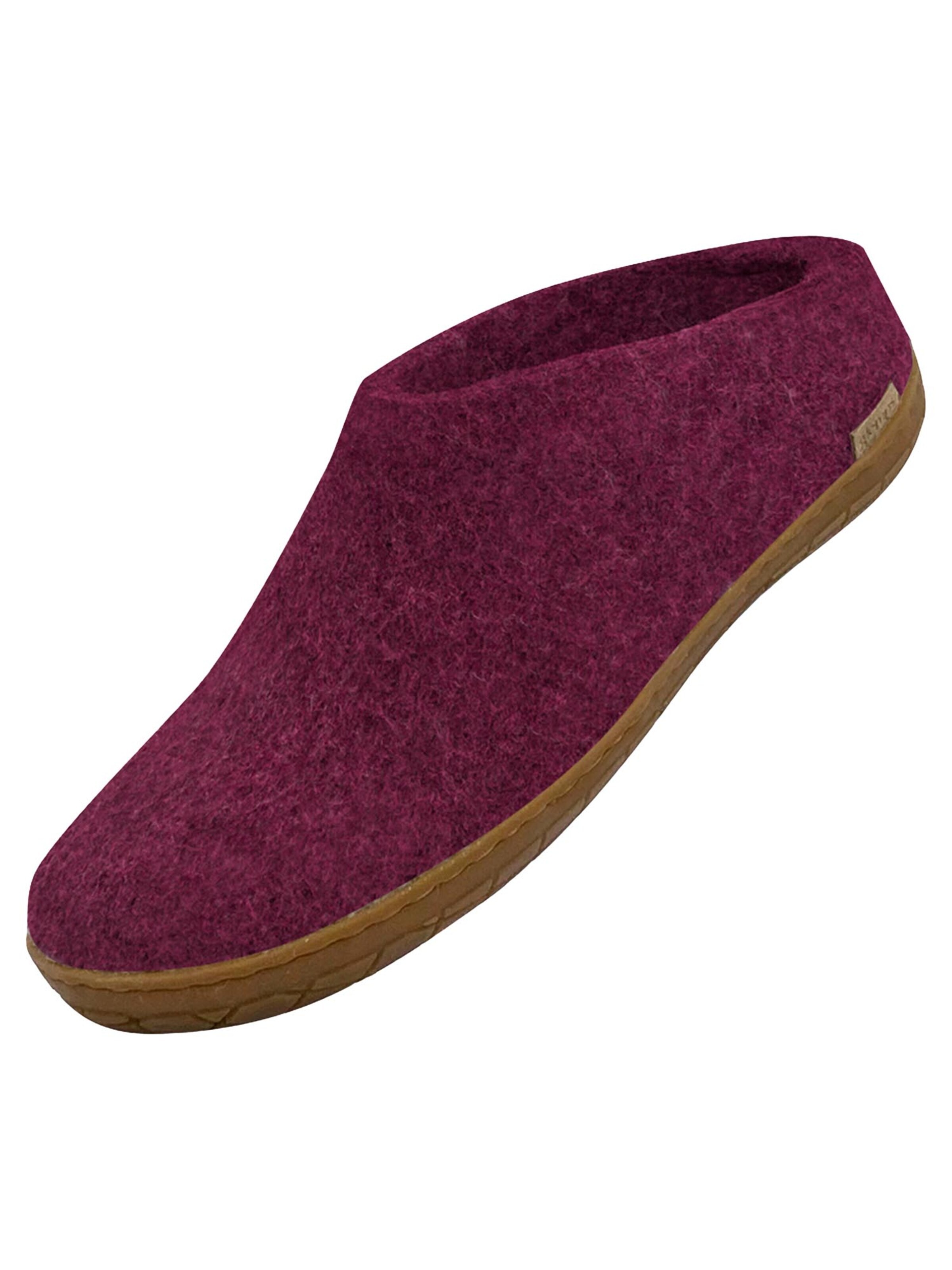 Glerups Slipper 'Kautschuksohle' in Purple