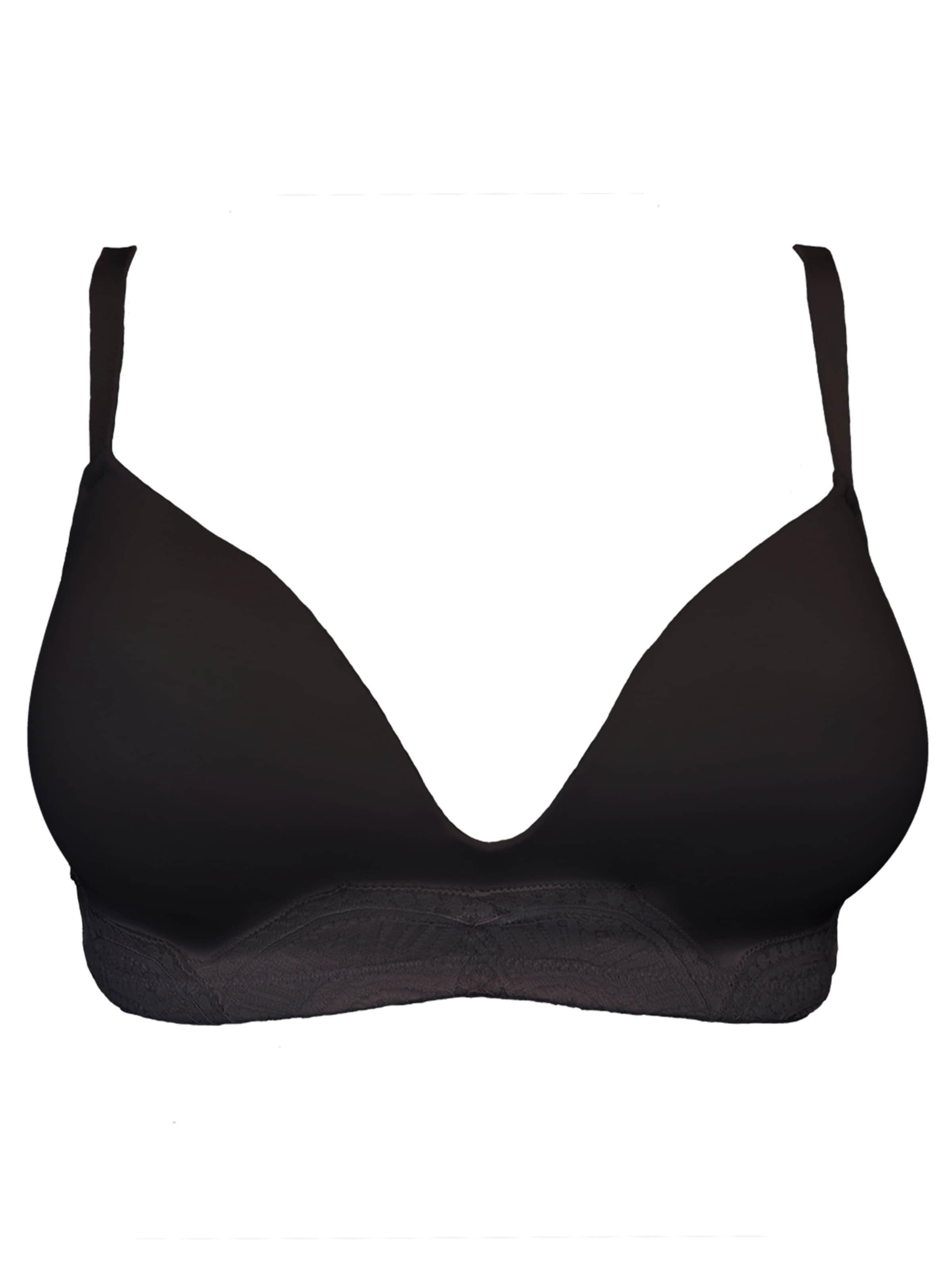SugarShape T-shirt Bra 'Clara' in Black: front