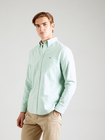Regular fit Camicia 'HERITAGE' di TOMMY HILFIGER in verde: frontale