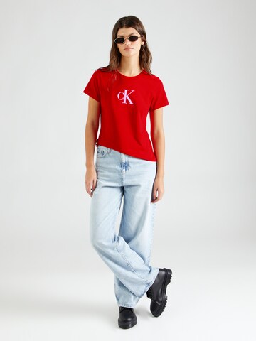 Calvin Klein Jeans T-Shirt in Rot