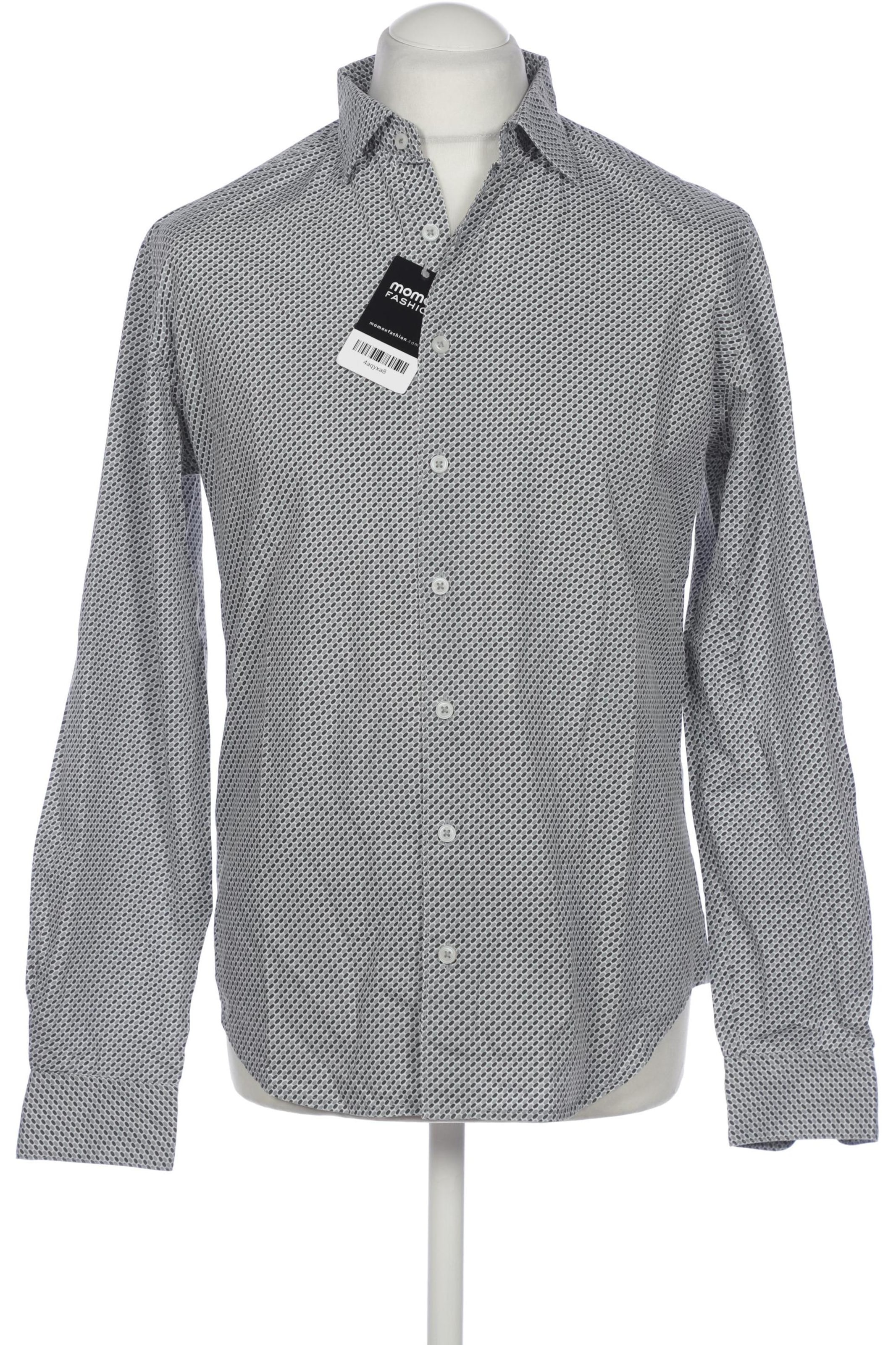 MANGO Button Up Shirt in M in Grey: front