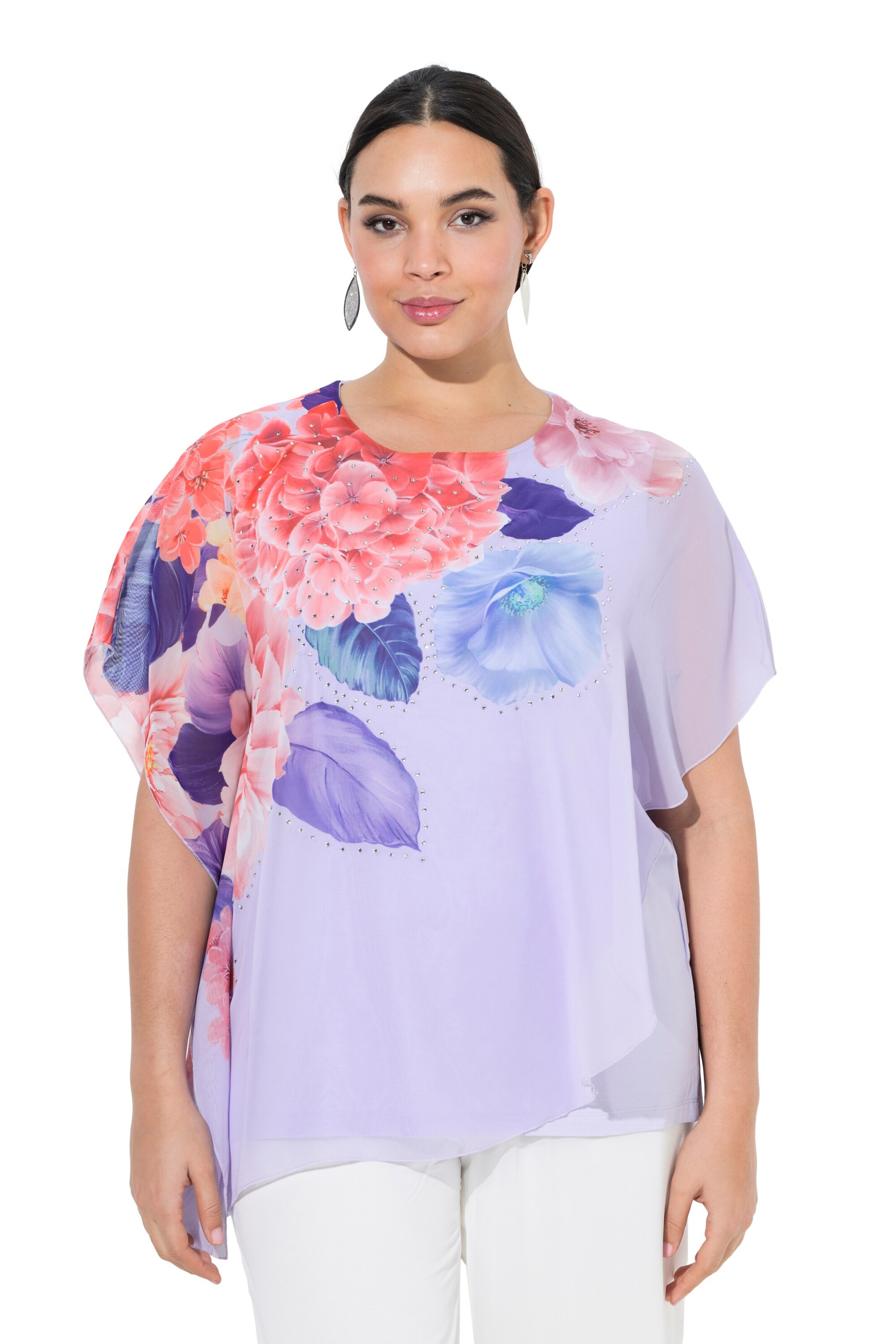 Ulla Popken Blouse in Lila: voorkant