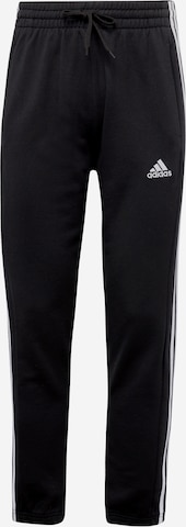 melns ADIDAS SPORTSWEAR Standarta Sporta bikses 'Essentials': no priekšpuses