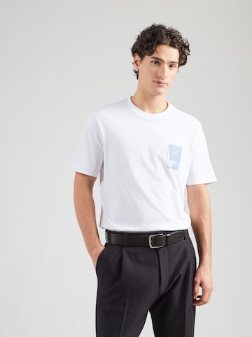 T-Shirt 'Te_Plain' BOSS en blanc : devant