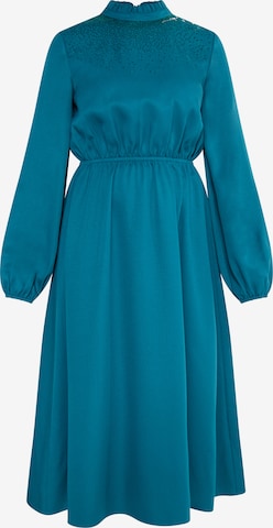 Robe de cocktail Usha en bleu : devant