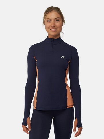 DANISH ENDURANCE Functioneel shirt 'Half Zip' in Blauw: voorkant