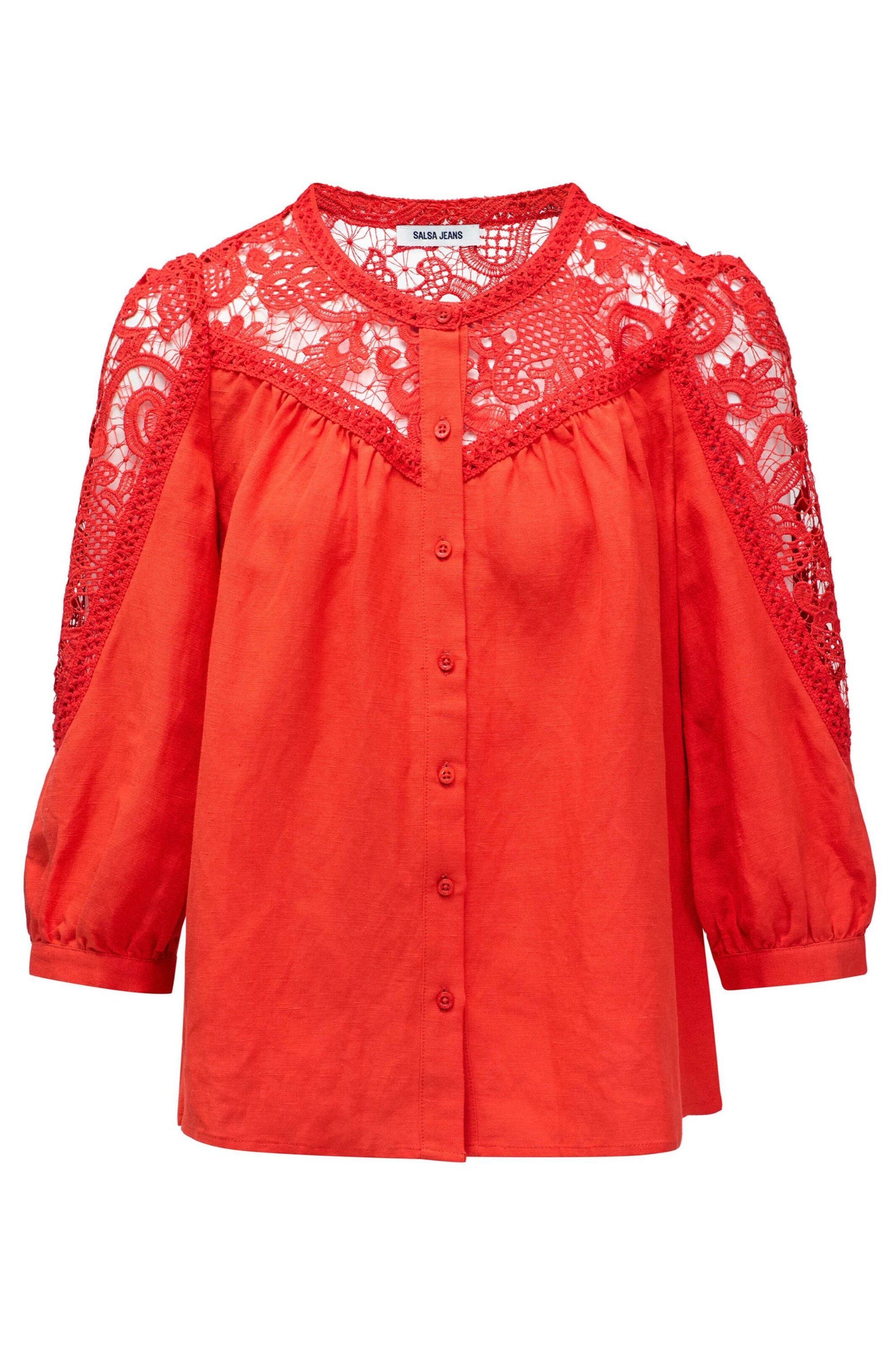 Salsa Jeans Bluse in Rot: Vorderseite