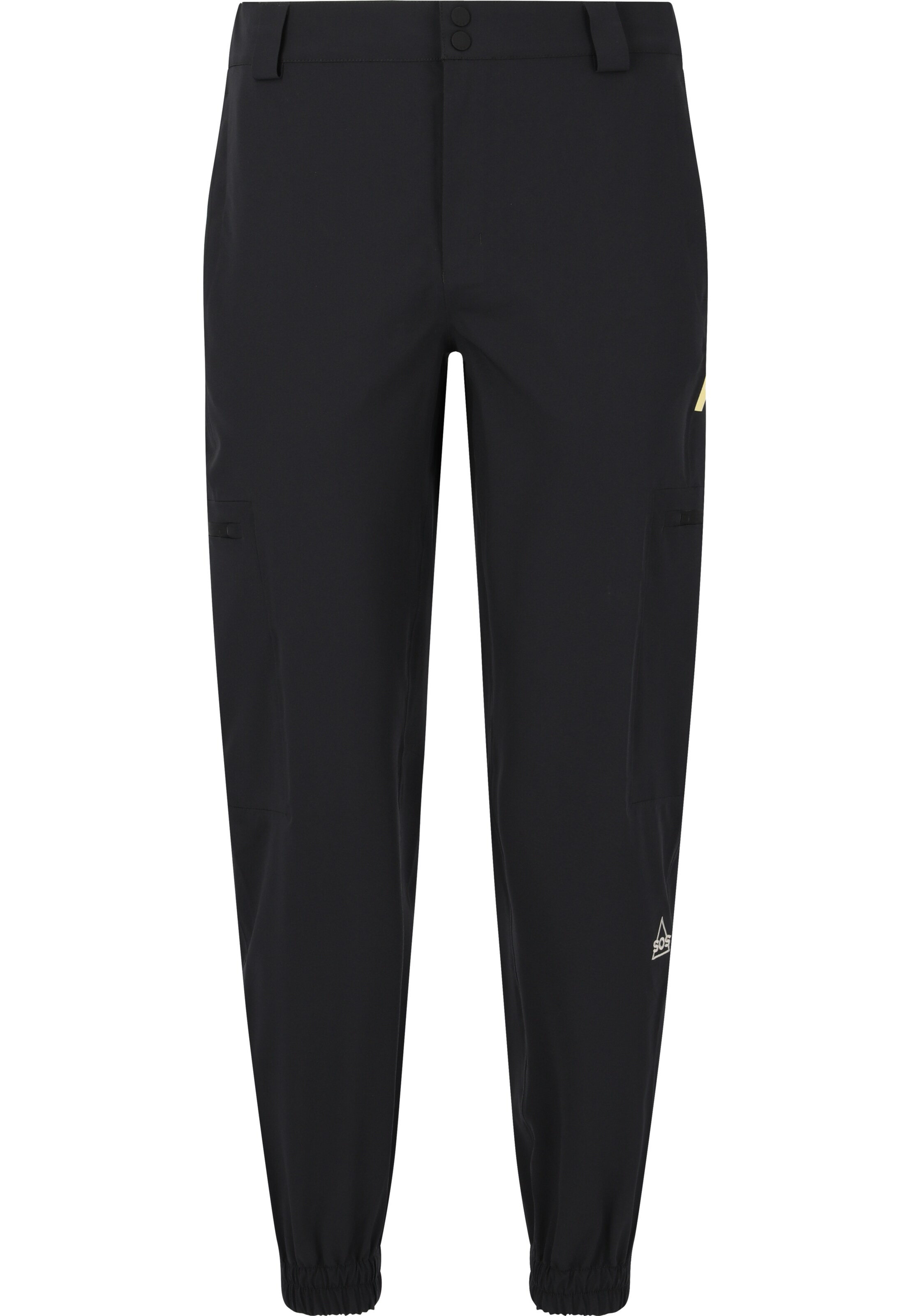 SOS Regular Softshellhose 'Monte Rosa' in Schwarz: Vorderseite