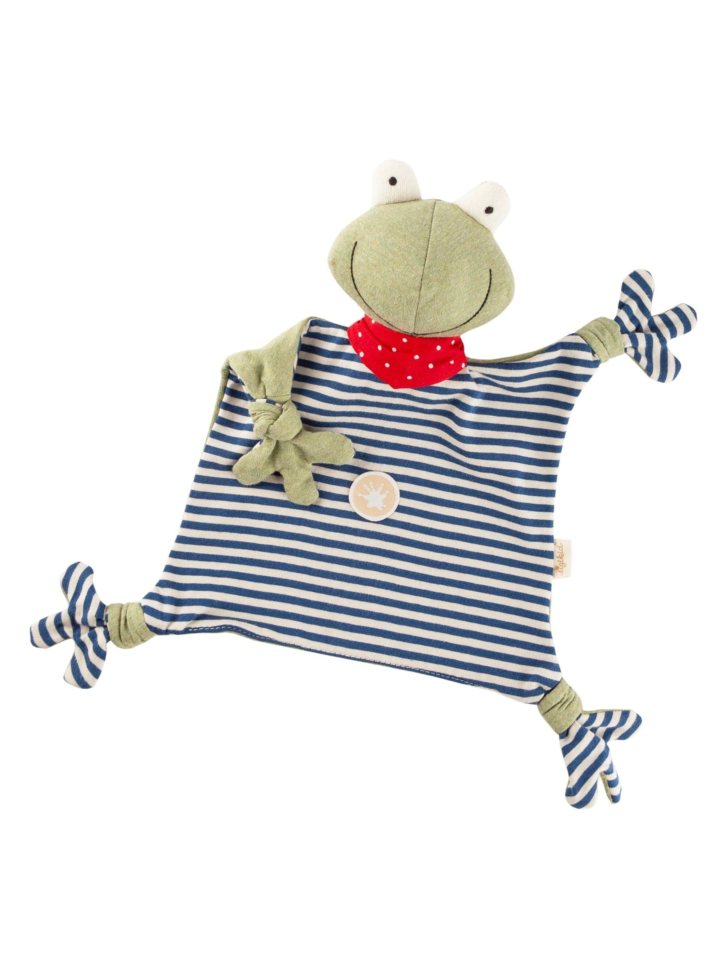 SIGIKID Stuffed animals 'Schnuffeltuch Frosch Baby Geschenk' in Green: front