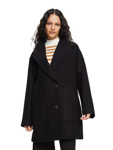 ESPRIT Between-Seasons Coat in Black: front