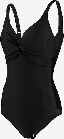 SPEEDO Bustier Badeanzug in Schwarz: predná strana