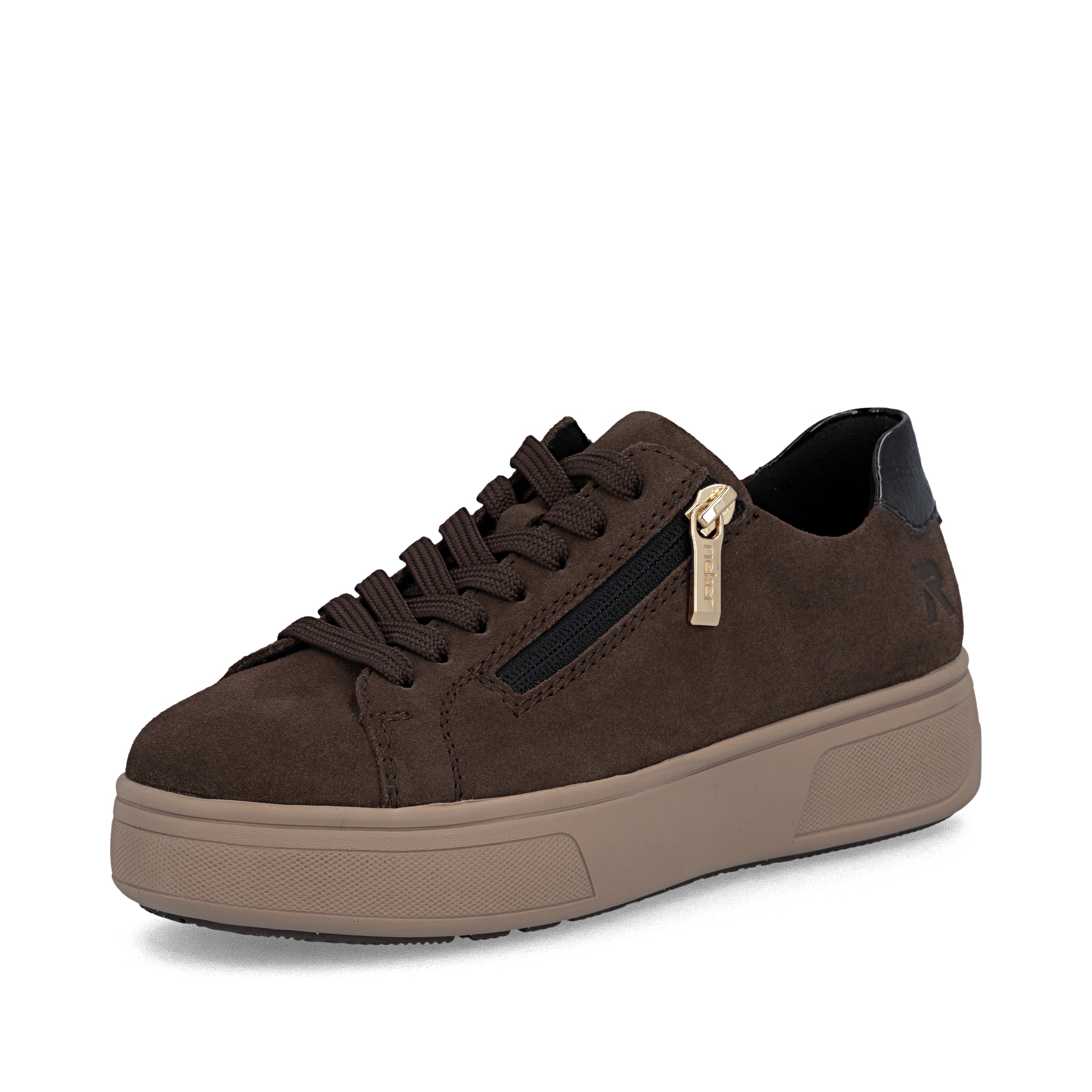 Baskets basses ' M7701 ' Rieker en marron : devant