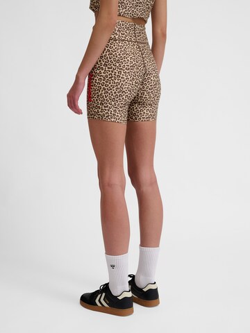 Hummel Skinny Sportbroek 'FAST' in Beige