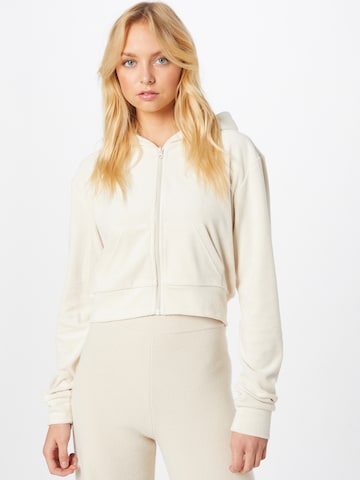 WEEKDAY Sweat jacket 'Juno' in Beige: front