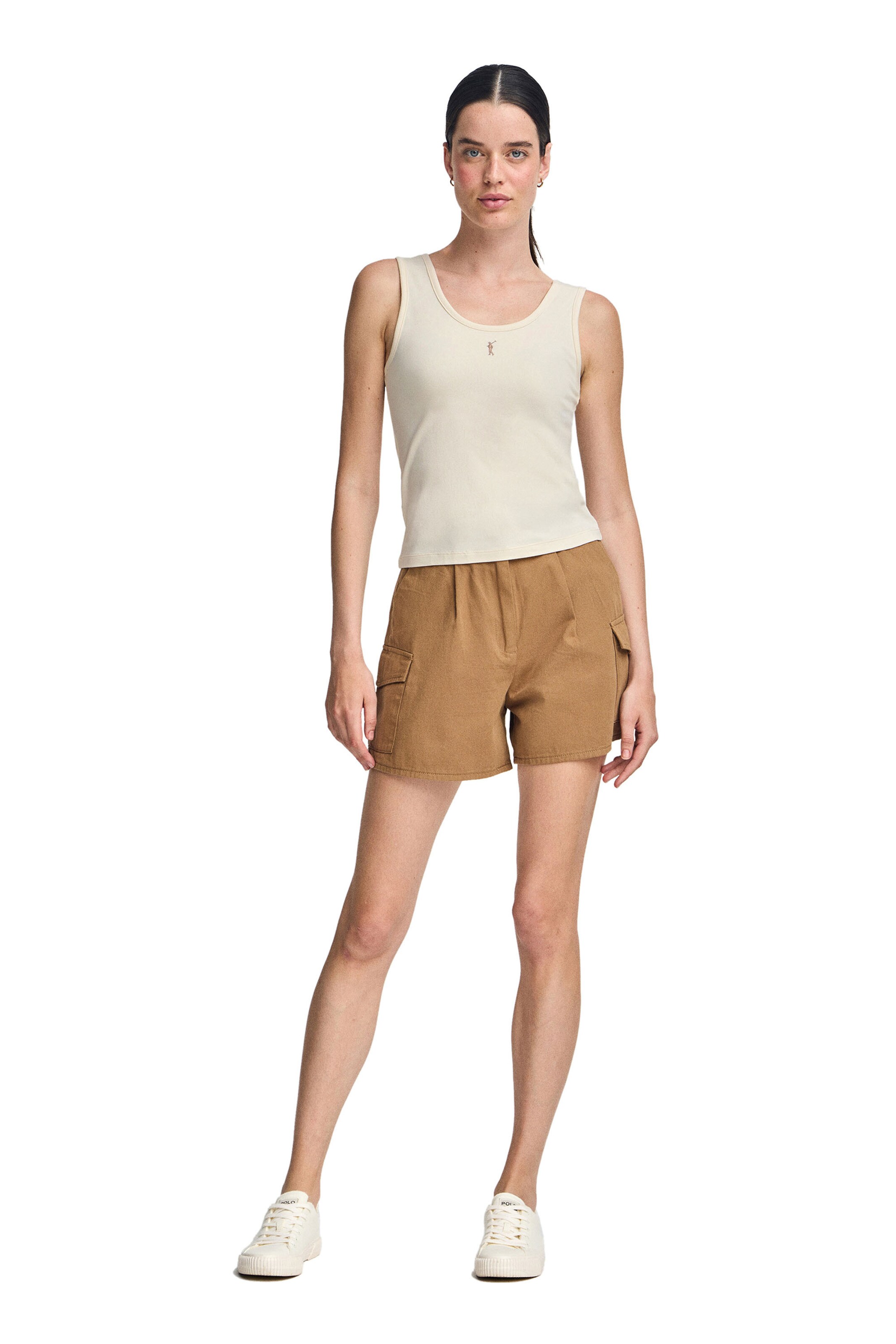 Polo Club Top in Beige