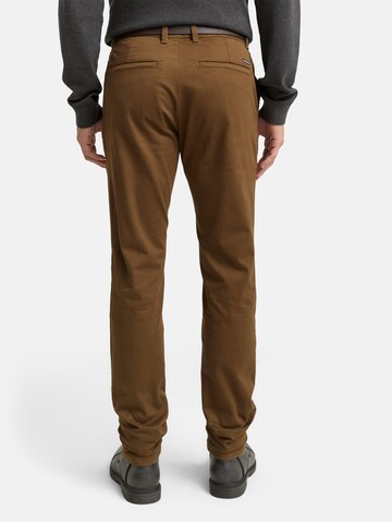 TOM TAILOR Slimfit Chino 'Travis' in Bruin