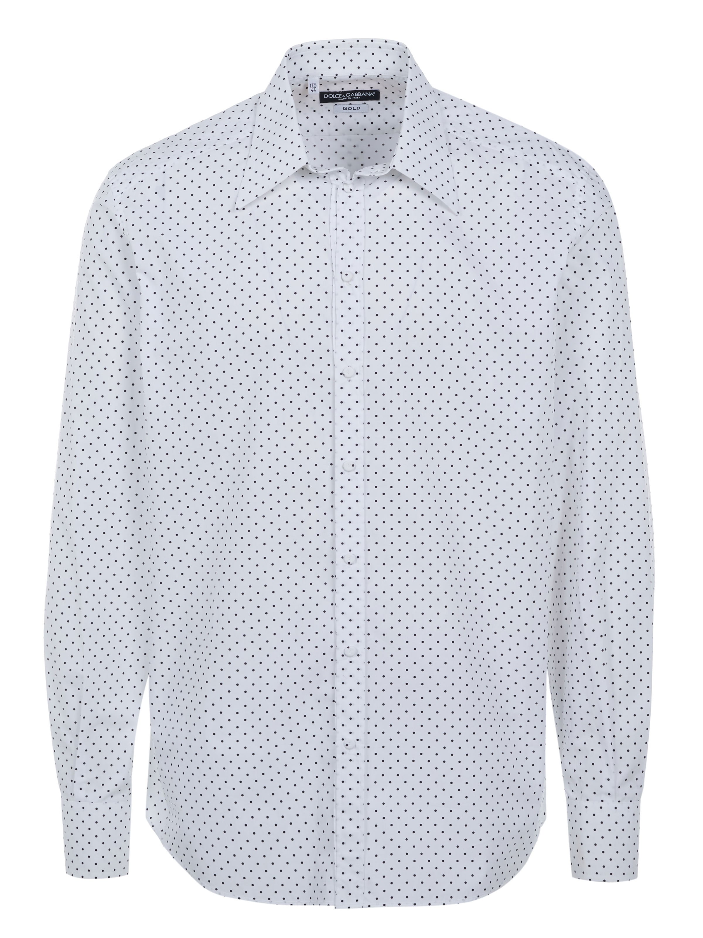 DOLCE & GABBANA Shirt 'Dolce & Gabbana Gold Hemd weiß-schwarz' in L in White, Item view