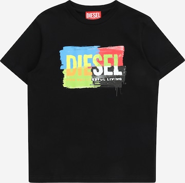 DIESEL - Camiseta en negro: frente