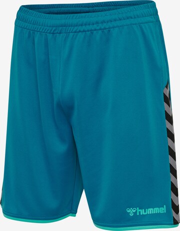 Hummel Regular Workout Pants 'Poly' in Blue: front