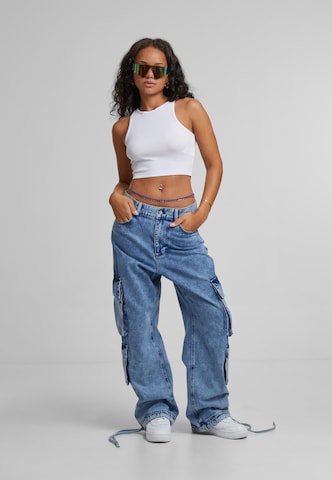 Loosefit Jeans cargo Pequs en bleu