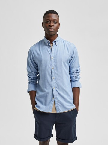 SELECTED HOMME - Ajuste estrecho Camisa en azul: frente