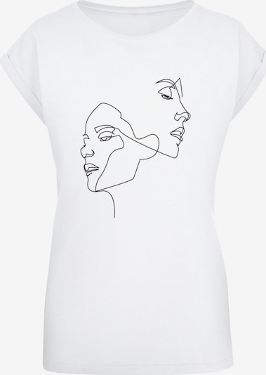 Mister Tee Shirt 'One Line' in schwarz / weiß, Produktansicht
