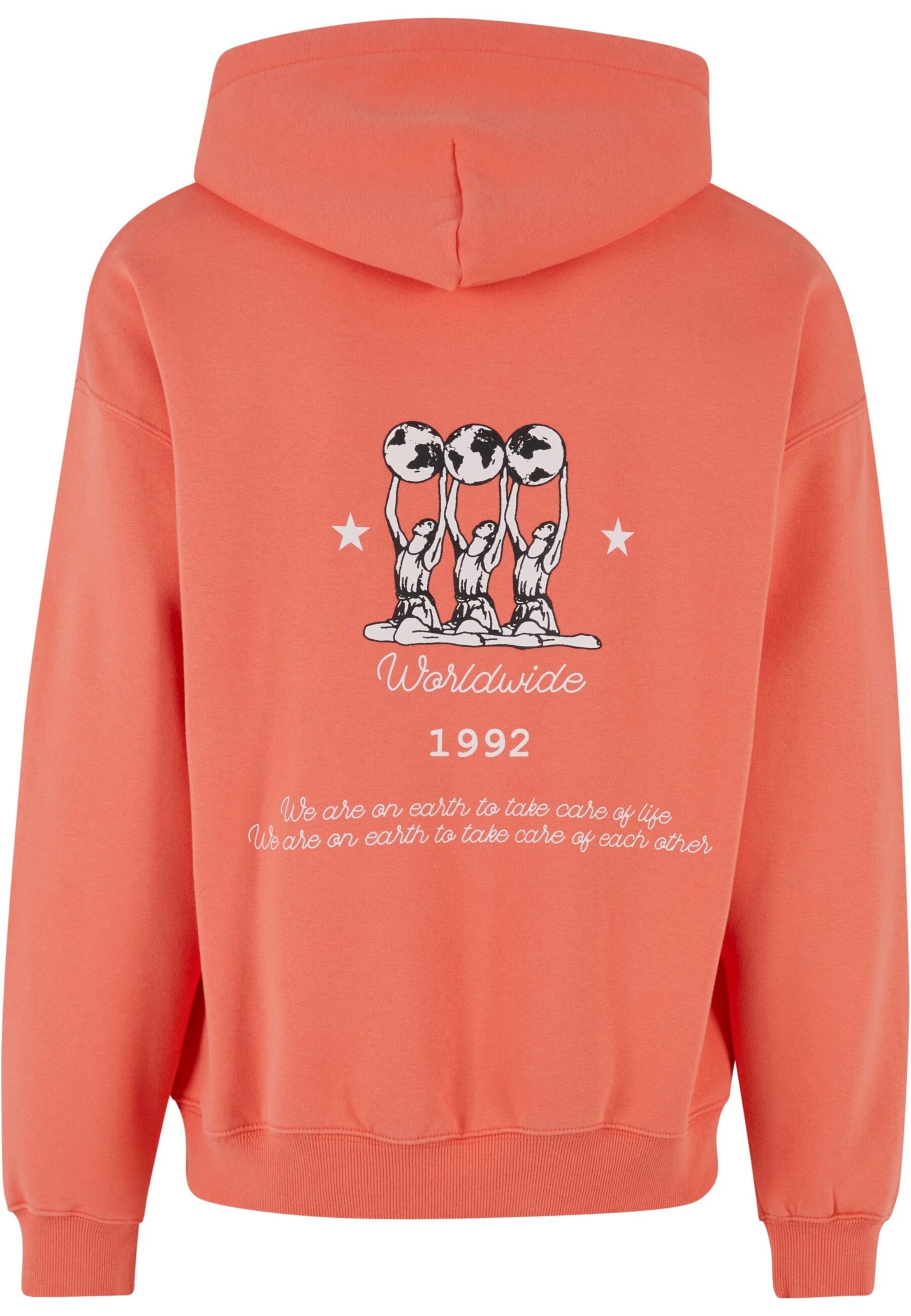 2Y Studios Μπλούζα φούτερ 'Globus' σε πορτοκαλί