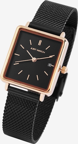 Just Watch Analog Watch 'Sienna, Datumsanzeige' in Black: front