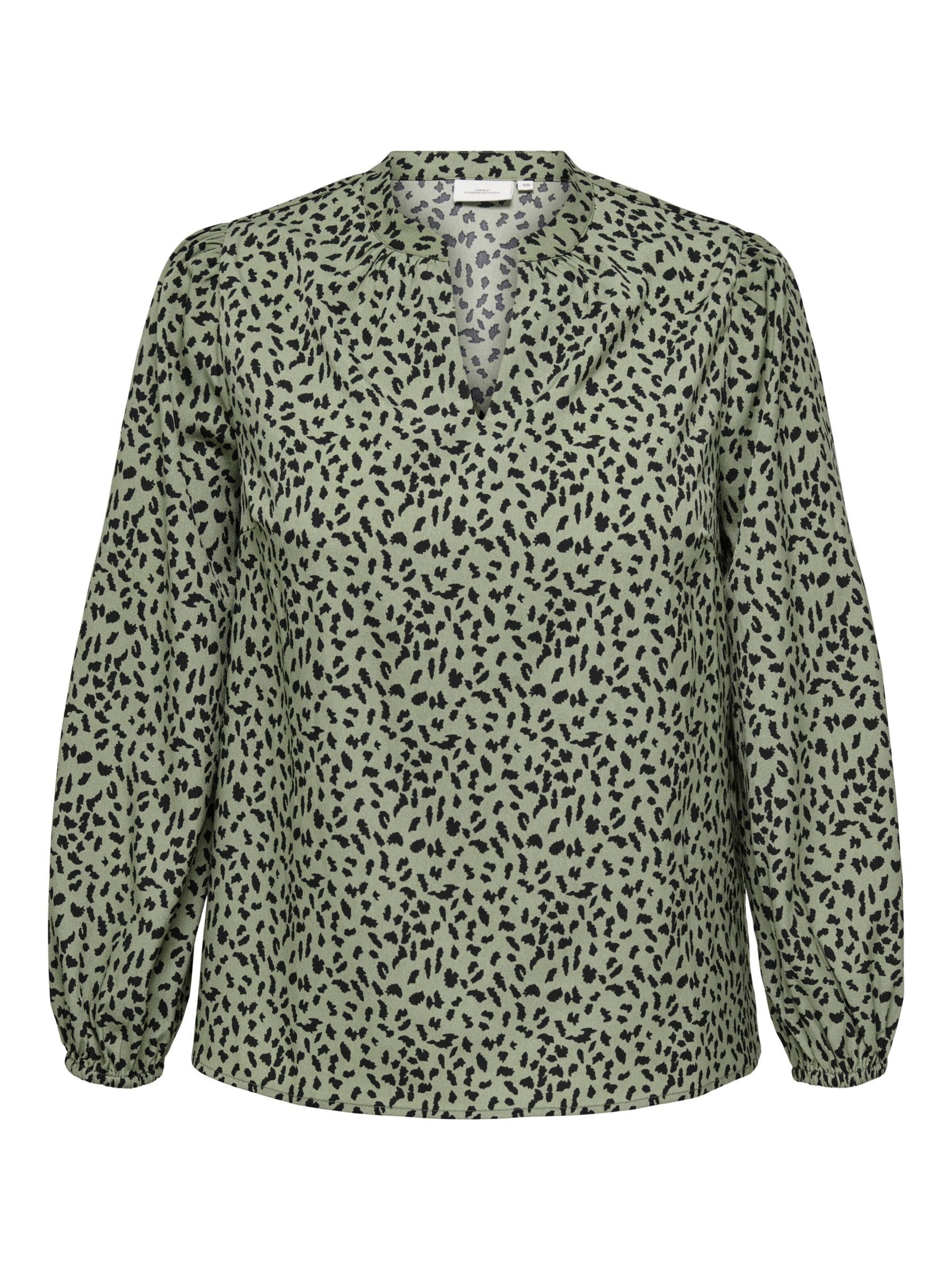 Camicia da donna di ONLY Carmakoma in verde: frontale