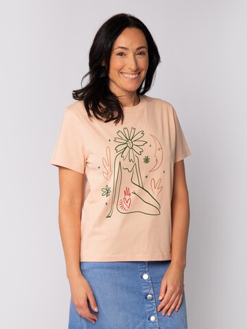 Maglietta 'Love And Flex' di Watapparel in arancione: frontale