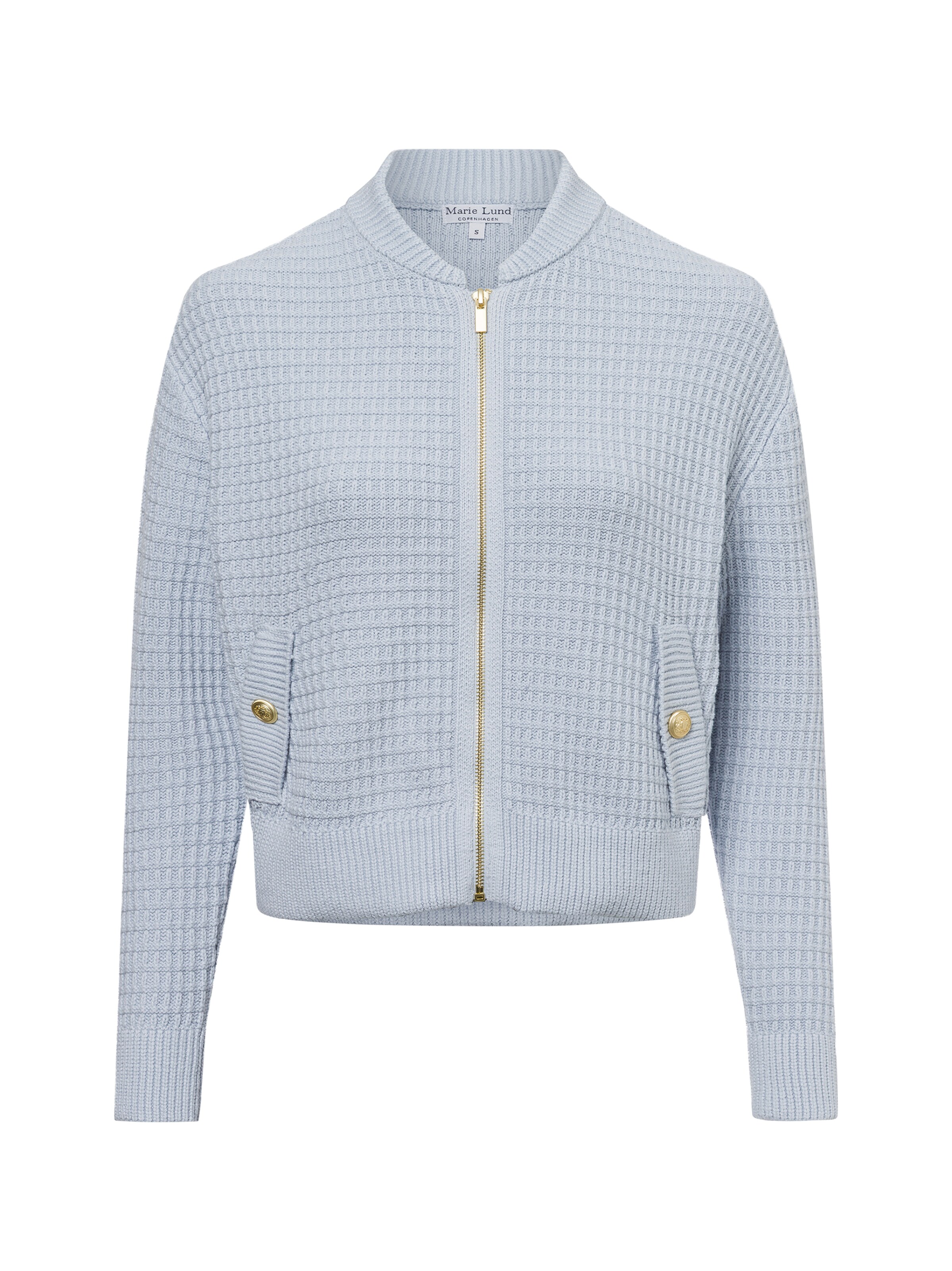 Marie Lund Strickjacke in Blau: Vorderseite