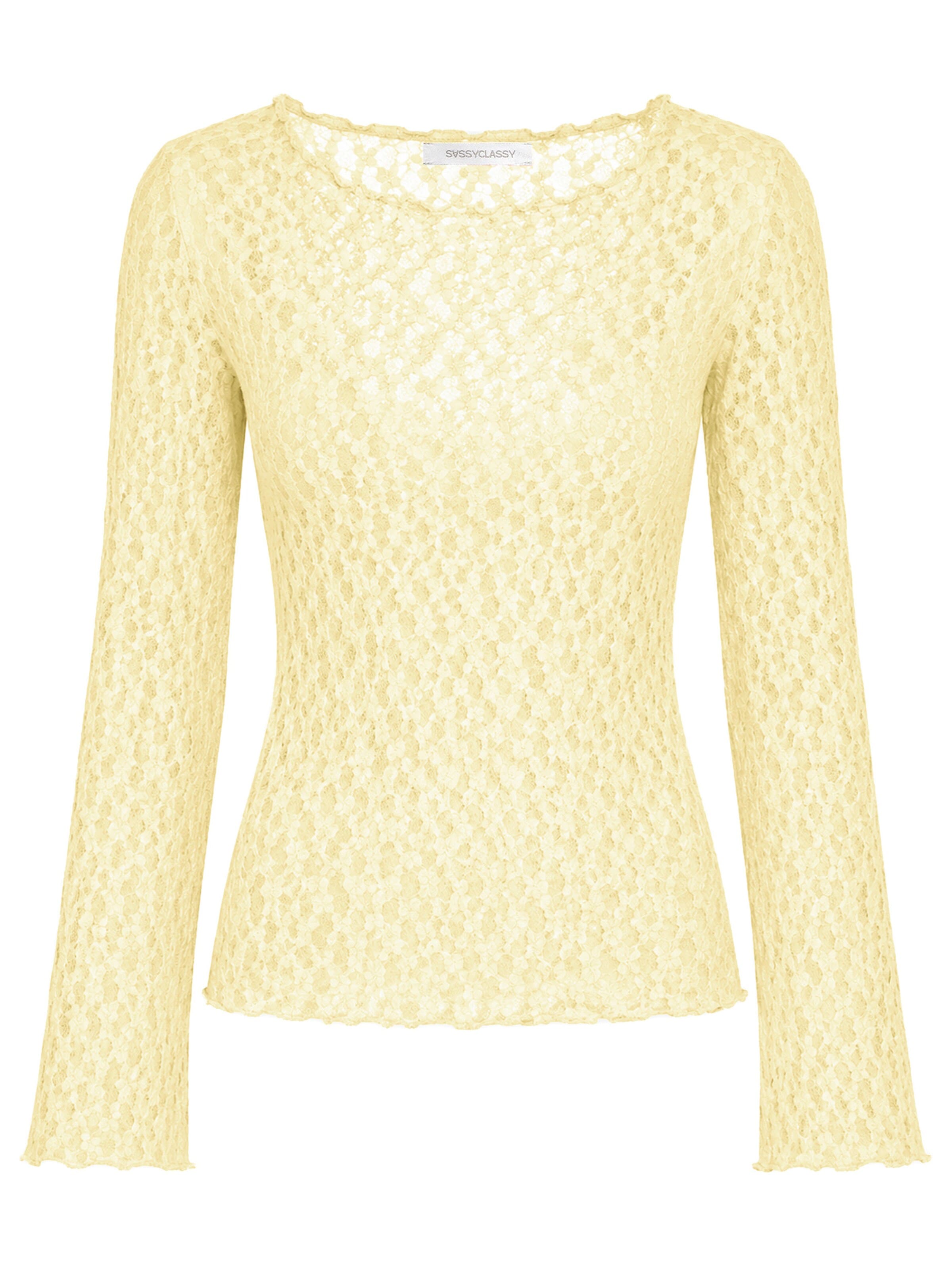 SASSYCLASSY Shirt‌‌‌‌‌ in Gelb: Vorderseite